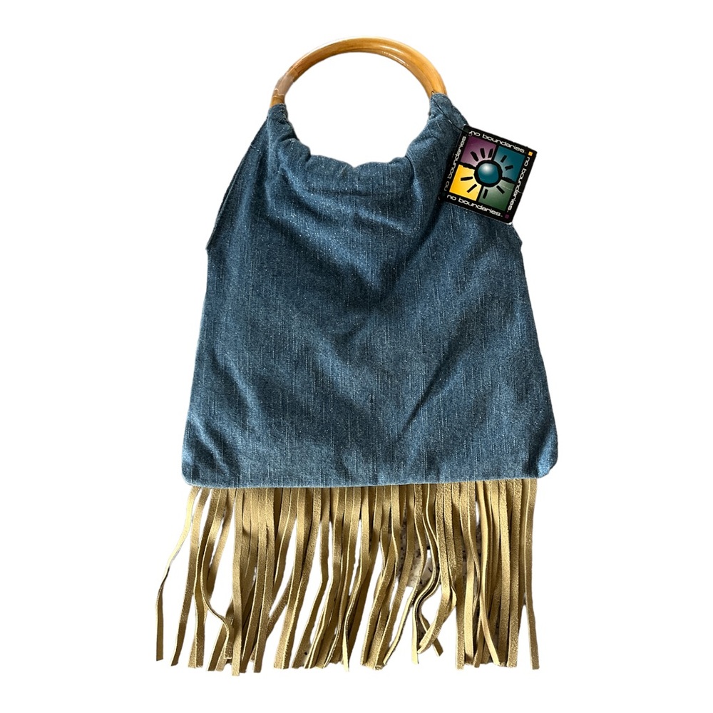 Vintage No Boundaries denim fringe purse new with tags!